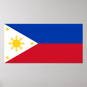 Poster Drapeau des Philippines