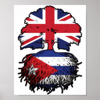 Drapeau des racines de l'arbre cubain britannique