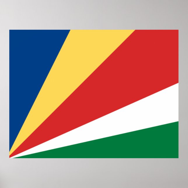 Poster Drapeau des Seychelles (Devant)