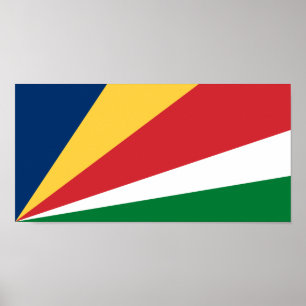 Poster Drapeau des Seychelles