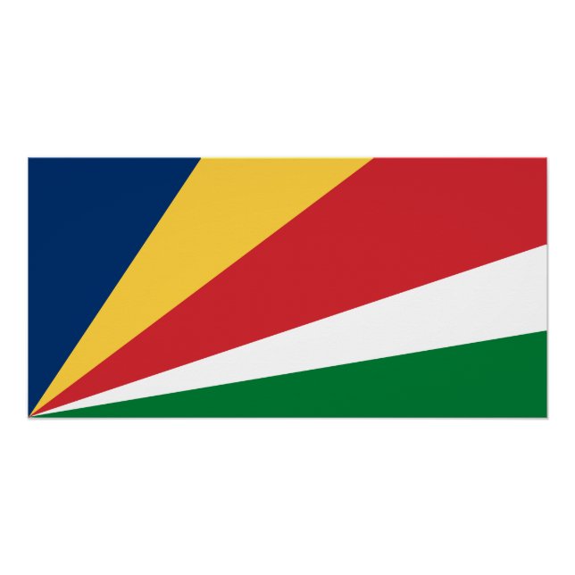 Poster Drapeau des Seychelles (Devant)
