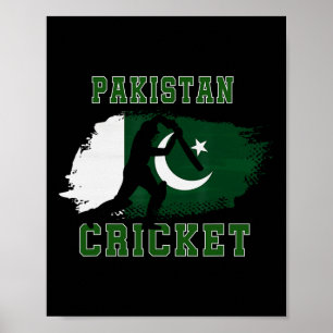 Poster Drapeau des Supporters de Cricket Pakistan Cricket