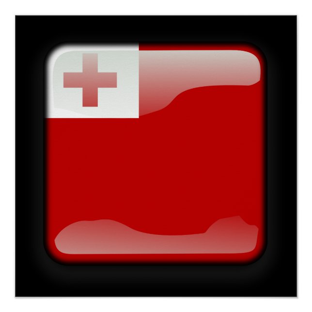 Poster Drapeau des Tonga (Devant)