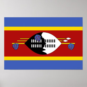 Poster Drapeau d'Eswatini