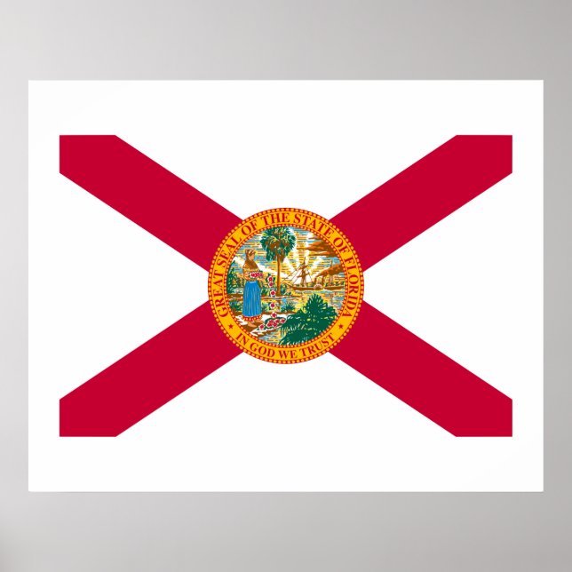 Poster Drapeau d'État de Floride (Devant)
