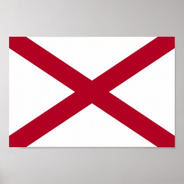 Poster Drapeau d'État de l'Alabama (Devant)