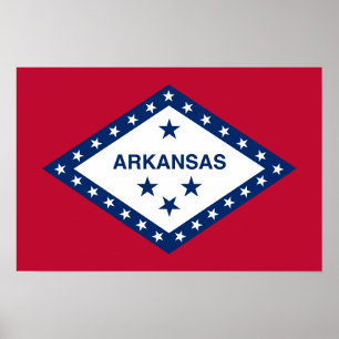 Poster Drapeau d'État de l'Arkansas