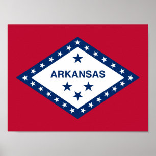 Poster Drapeau d'État de l'Arkansas