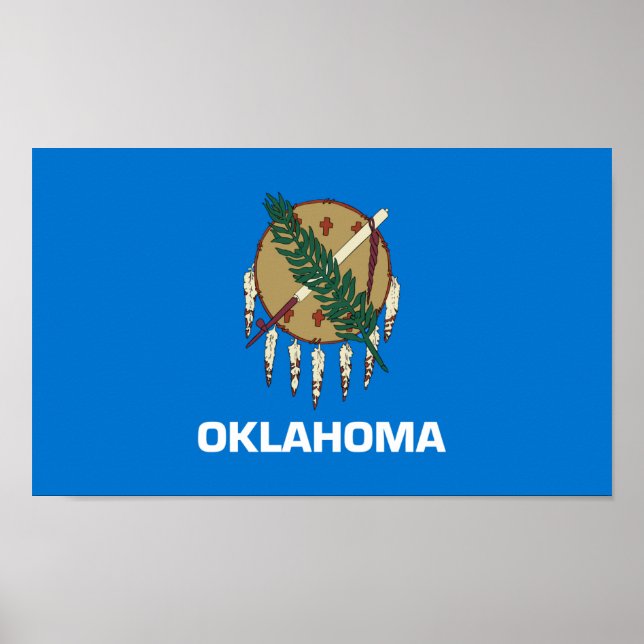 Poster Drapeau d'État de l'Oklahoma (Devant)