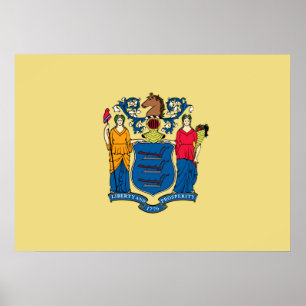 Poster Drapeau d'état de New Jersey