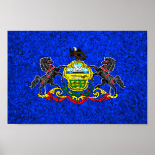 Poster Drapeau d'État de Pennsylvanie