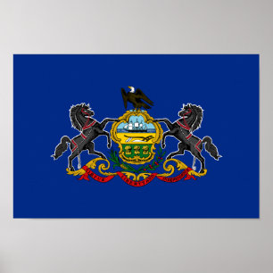 Poster Drapeau d'État de Pennsylvanie