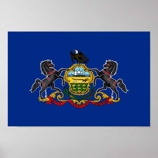 Poster Drapeau d'État de Pennsylvanie (Devant)