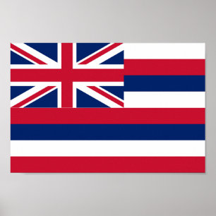 Poster Drapeau d'État d'Hawaï