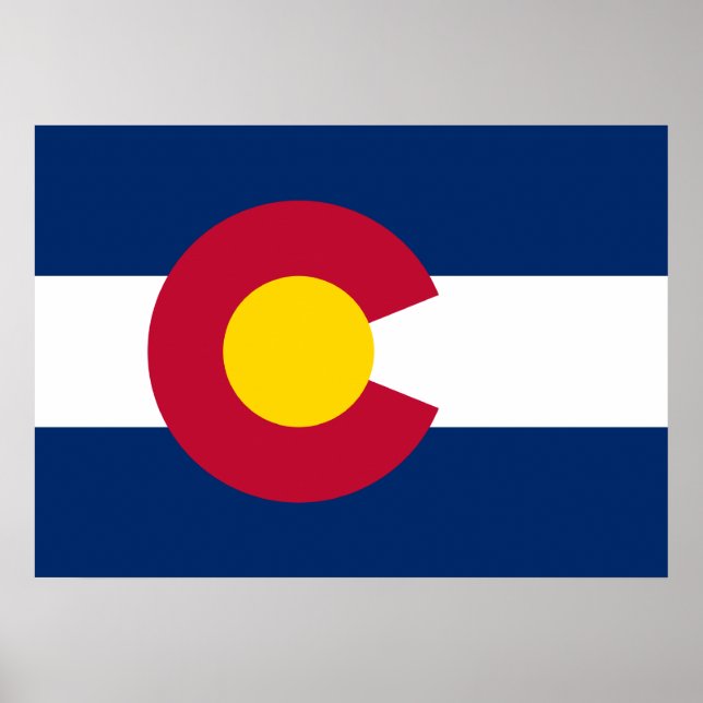 Poster Drapeau d'Etat du Colorado (Devant)