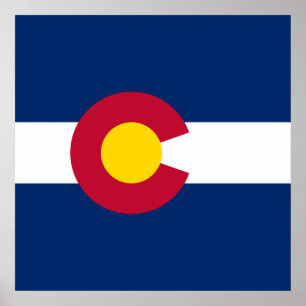 Poster Drapeau d'Etat du Colorado