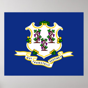 Poster Drapeau d'État du Connecticut