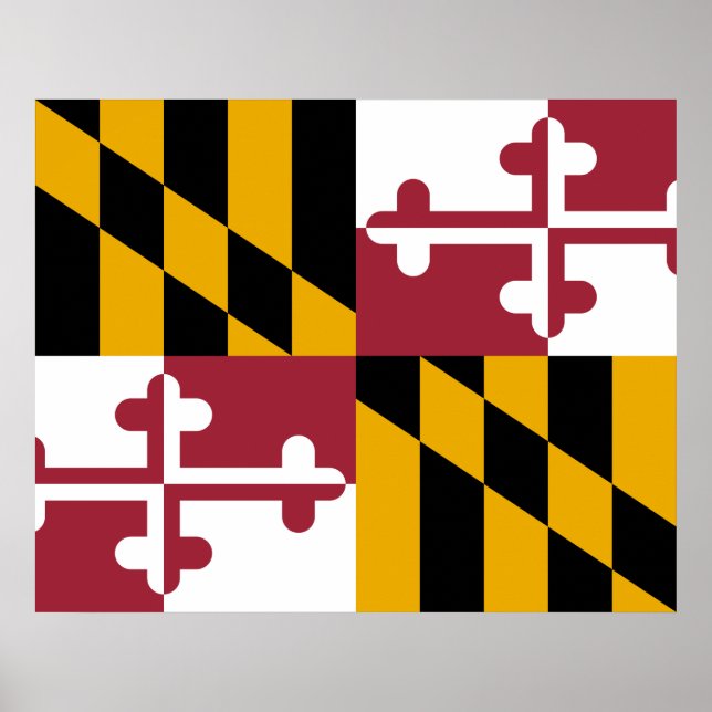 Poster Drapeau d'État du Maryland (Devant)