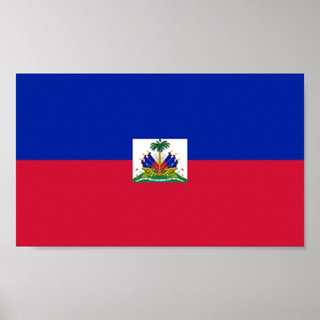 Poster Drapeau d'Haïti (Devant)