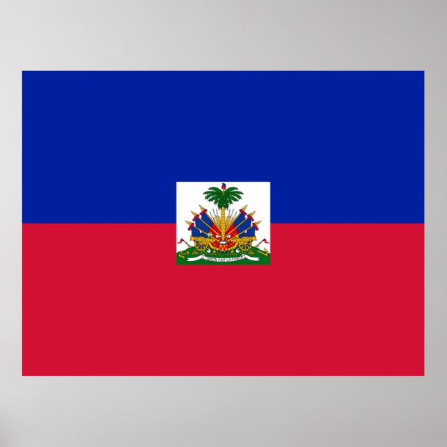 Poster Drapeau d'Haïti (Devant)