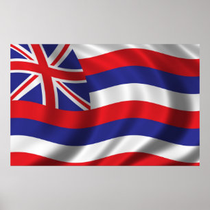 Poster Drapeau d'Hawaï
