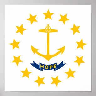 Poster Drapeau d'Île de Rhode