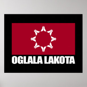 Poster Drapeau d'Oglala Lakota