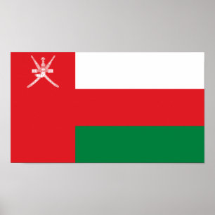 Poster Drapeau d'Oman