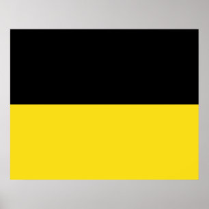 Poster Drapeau du Bade-Wurtemberg (État allemand)