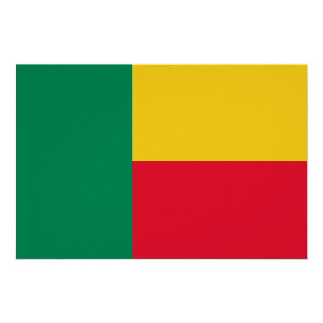 Poster Drapeau du Bénin patriotique (Devant)