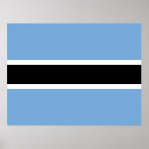 Poster Drapeau du Botswana