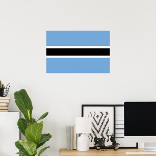 Poster Drapeau du Botswana