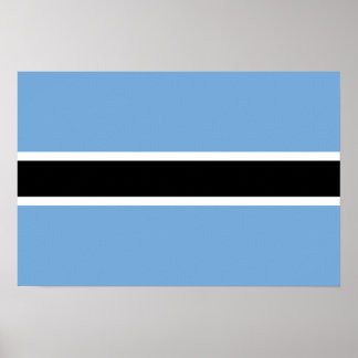 Poster Drapeau du Botswana