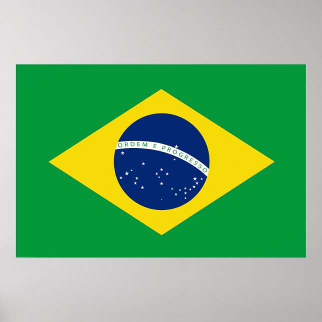 Poster Drapeau du Brésil (Devant)
