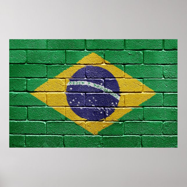 Poster Drapeau du Brésil (Devant)