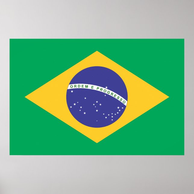 Poster Drapeau du Brésil (Devant)