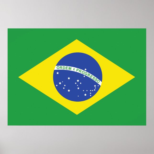Poster Drapeau du Brésil (Devant)