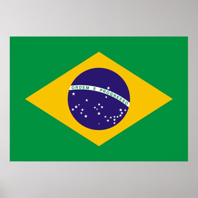 Poster Drapeau du Brésil Bandeira do Brasil (Devant)