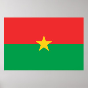 Poster Drapeau du Burkina Faso