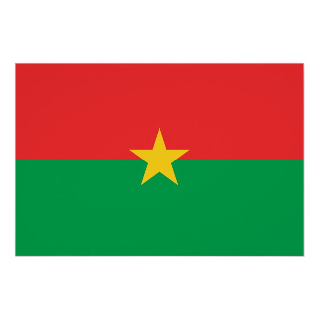 Poster Drapeau du Burkina Faso patriotique (Devant)