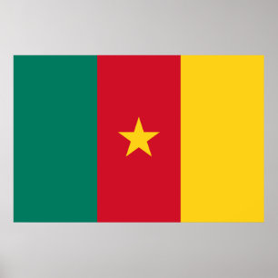 Poster Drapeau du Cameroun