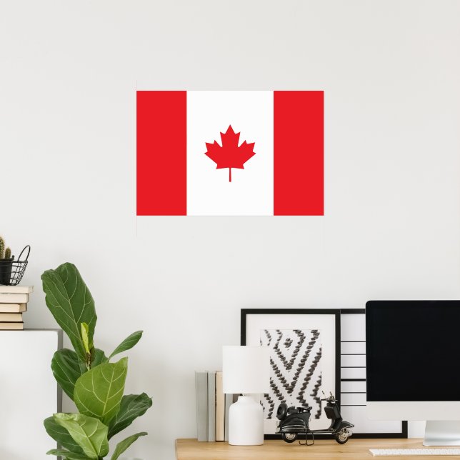 Poster Drapeau du Canada (Bureau à domicile)