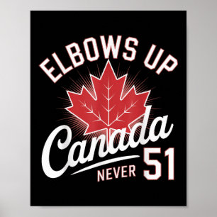 Poster Drapeau du Canada Jamais 51
