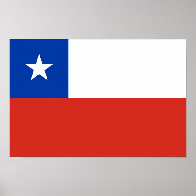 Poster Drapeau du Chili (Devant)