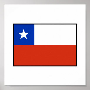Poster Drapeau du Chili