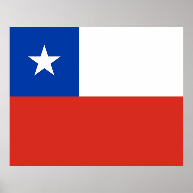 Poster Drapeau du Chili (Devant)