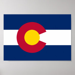 Poster Drapeau du Colorado