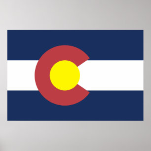 Poster Drapeau du Colorado
