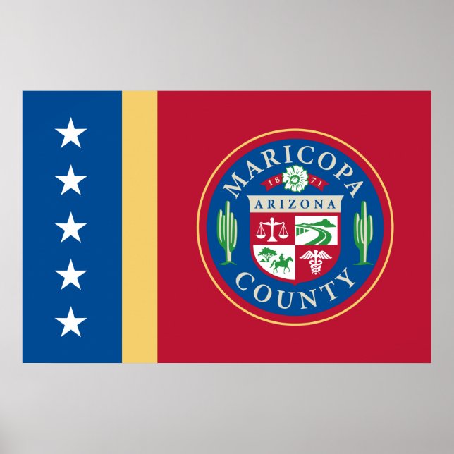 Poster Drapeau du comté de Maricopa (Arizona) (Devant)