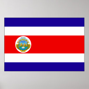 Poster Drapeau du Costa Rica